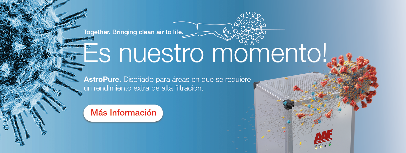 AstroPure - El filtro de aire reduce los virus, las bacterias y el moho 